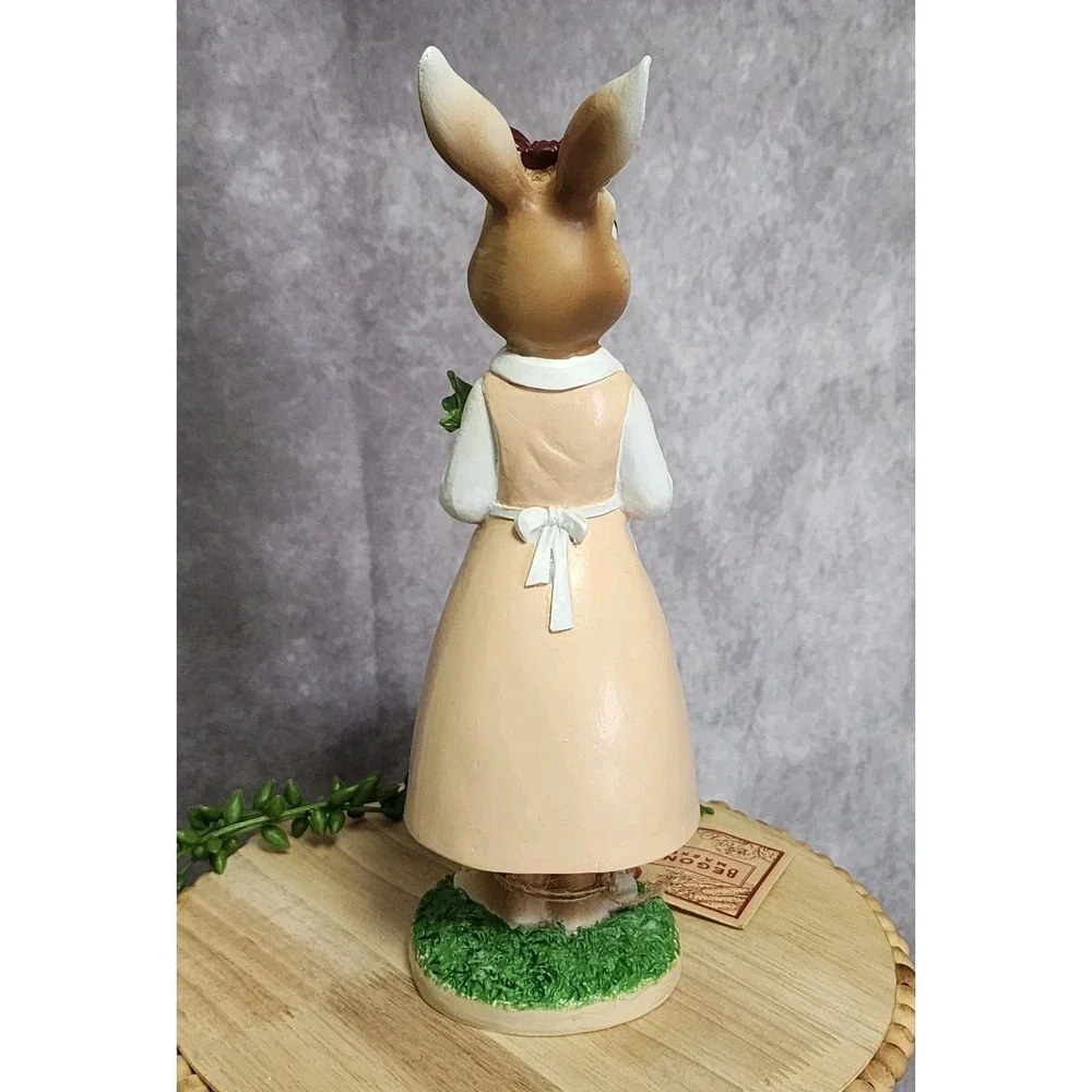Begonia Market Farmhouse Easter Bunny Girl Figurine 11